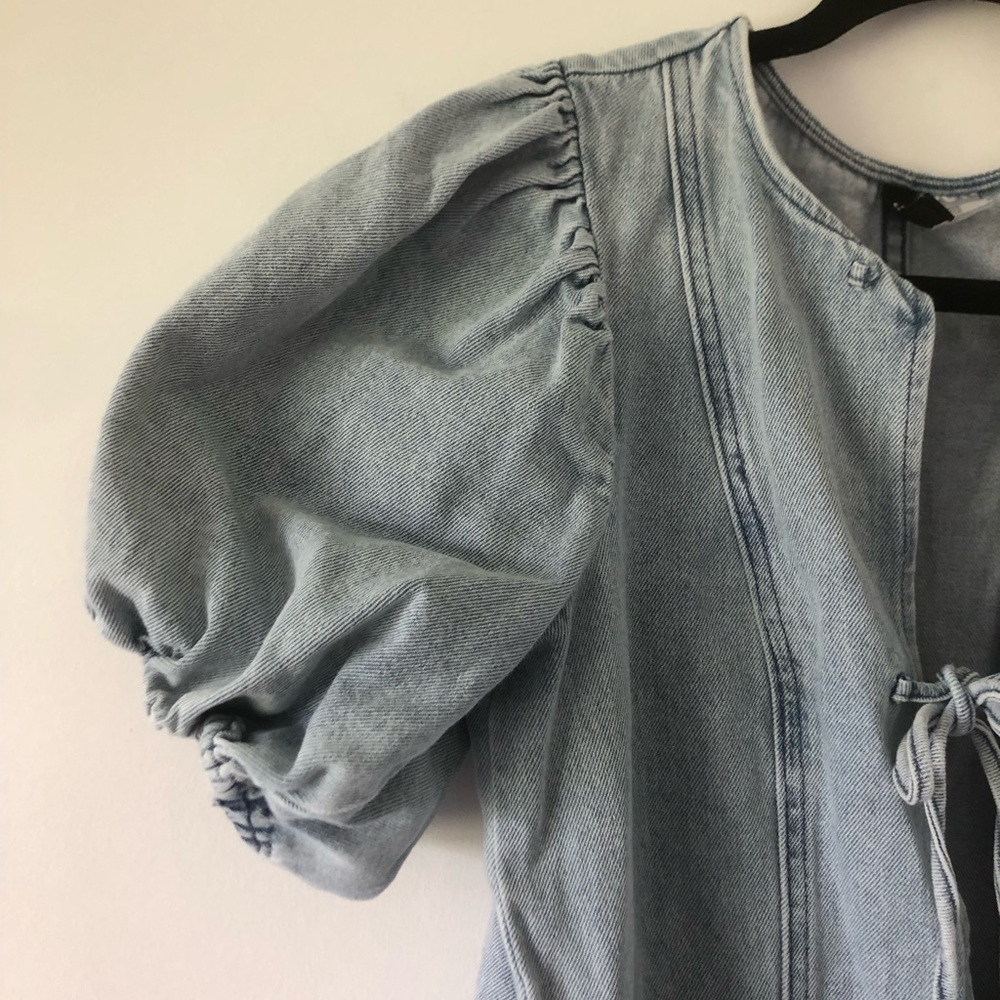 H&M Divided Light Denim Midi Dress | size xxs - Picture 7 of 8